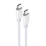 Maxlife MXUC-05 kabelis USB-C - USB-C 2,0 m 60W balts