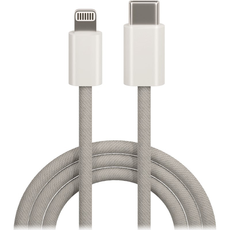 USB-C – Lightning kabelis Maxlife MXUC-06, 1,0 m, 20 W, pelēks, neilons