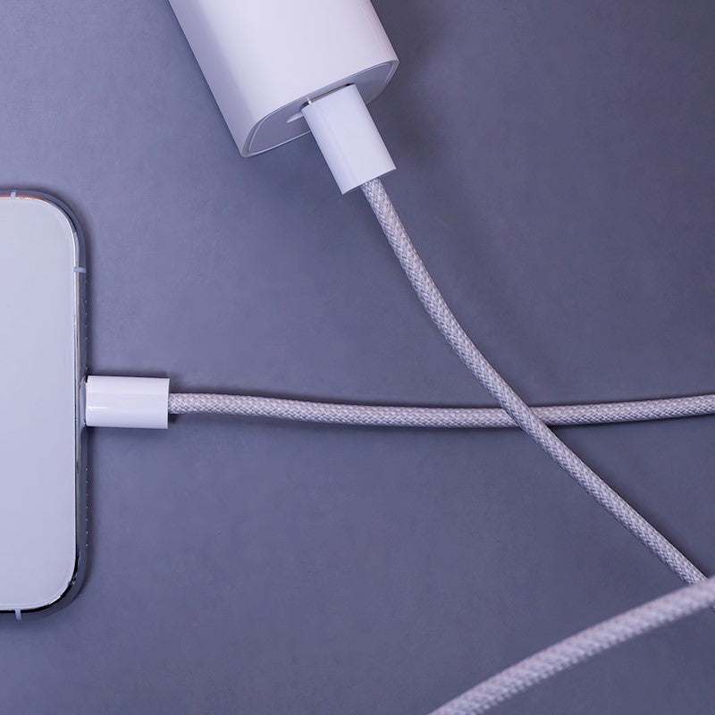 USB-C – Lightning kabelis Maxlife MXUC-06, 1,0 m, 20 W, pelēks, neilons