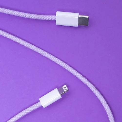 Maxlife MXUC-06 kabelis USB-C — Lightning 1,0 m 20 W violets neilons