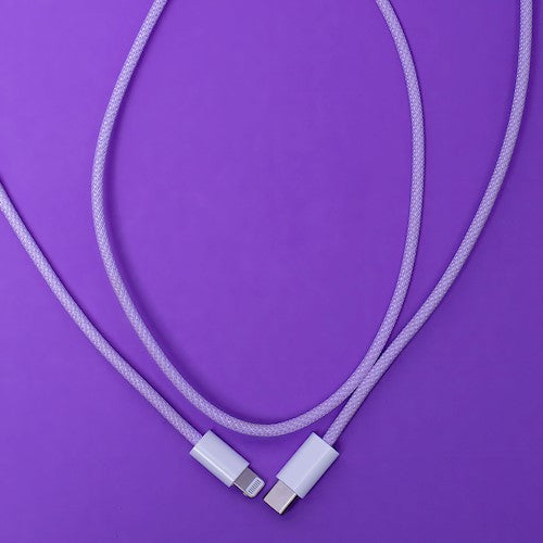 Maxlife MXUC-06 кабель USB-C - Lightning 1,0 м 20 Вт фиолетовый нейлон