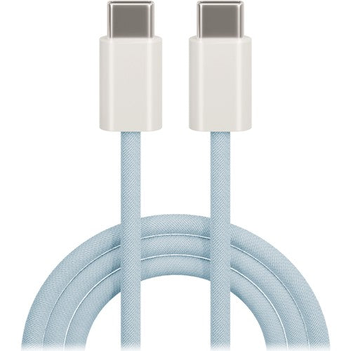 Maxlife MXUC-06 cable USB-C - USB-C 1.0 m 20W blue nylon