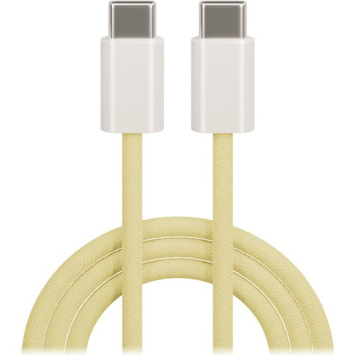 Maxlife MXUC-06 cable USB-C - USB-C 1.0 m 20W yellow nylon