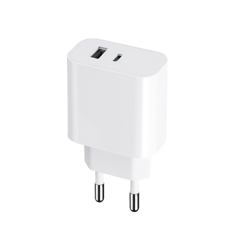 Maxlife MXTC-06 PD QC lādētājs 1x USB-C 1x USB 20W balts