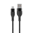 Maxlife MXUC-07 USB – microUSB kabelis 1,0 m, 2,4 A, melns, neilons