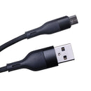 Maxlife MXUC-07 USB – microUSB kabelis 1,0 m, 2,4 A, melns, neilons