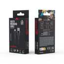 Maxlife MXUC-07 USB – microUSB kabelis 1,0 m, 2,4 A, melns, neilons