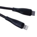 Maxlife MXUC-08 cable USB-C - Lightning 1.0 m 27W black nylon 