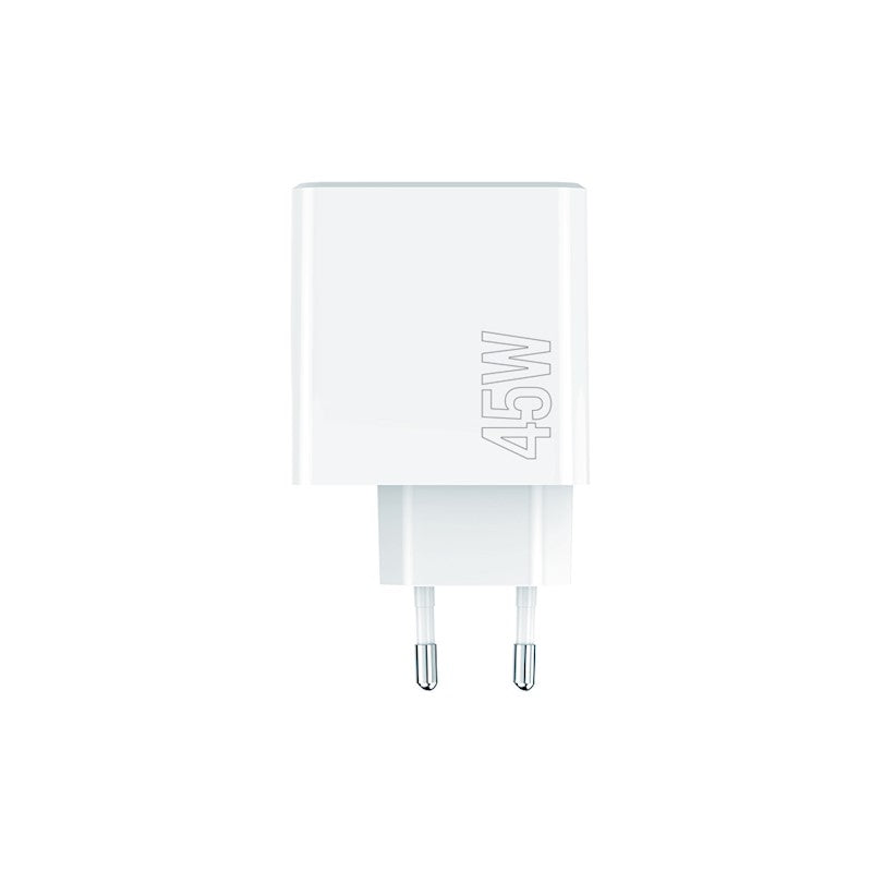 Maxlife MXTC-07-45AC PD QC lādētājs 1x USB-C 1x USB 45W balts