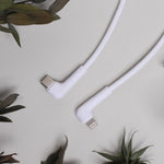 Maxlife MXUC-09 USB-C–Lightning kabelis ar leņķveida spraudņiem, 1 m, 27 W, balts