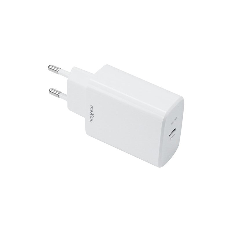 Maxlife MXTC-10-20C PD QC lādētājs 1x USB-C 20W, balts