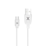 Maxlife USB-A–USB-C kabelis, 2 m, 3 A, balts
