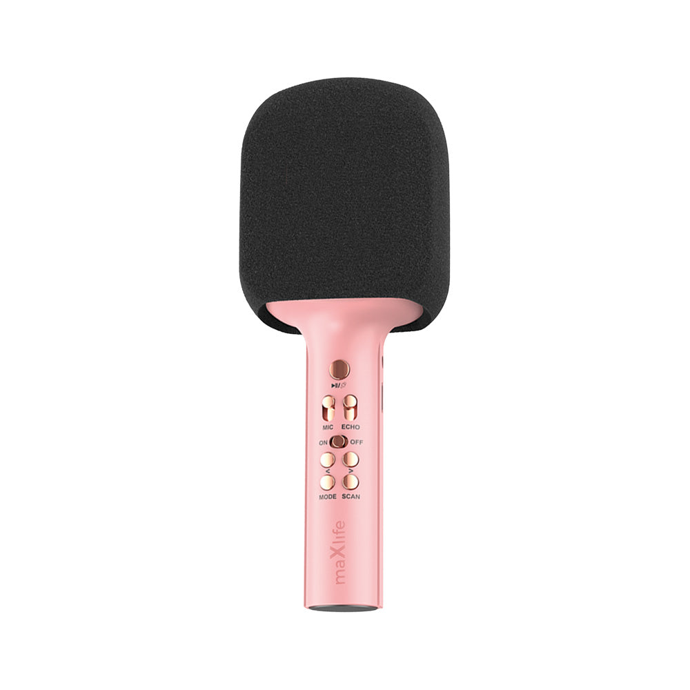 Maxlife Bluetooth mikrofons ar iebūvētu skaļruni MXBM-600, rozā