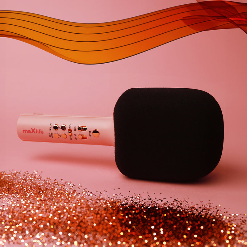 Maxlife Bluetooth mikrofons ar iebūvētu skaļruni MXBM-600, rozā