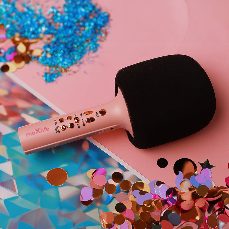 Maxlife Bluetooth mikrofons ar iebūvētu skaļruni MXBM-600, rozā