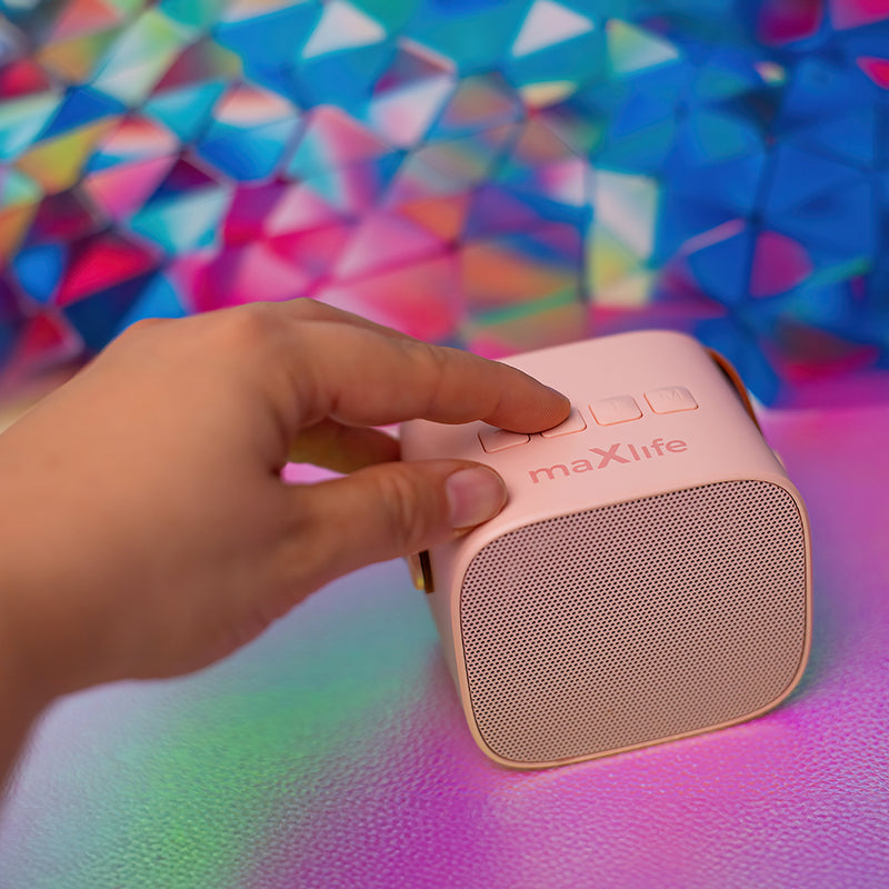 Maxlife Bluetooth karaoke skaļrunis MXKS-100, rozā
