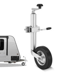 VEVOR piekabes domkrats ar riteni, 150 kg kravnesība, izturīgs piekabināms piekabes stūres domkrats ar vienu riteni un ergonomisku rokturi, 230 mm pacelšanas gājiens, piemērots kemperiem, zirgu piekabēm un universālajām piekabēm