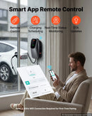 VEVOR 11 kW trīsfāžu elektroautomobiļu uzlādes stacija ar Type 2 savienotāju, 5 m kabeli, 400 V, 16 A, lietotnes attālināto vadību, LED indikatoru un IP65