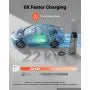 VEVOR 22 kW three-phase electric vehicle charging station with a Type 2 connector, CEE 32 A, 400 V, app control, digital display, and IP65 rating