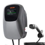 VEVOR 22 kW three-phase electric vehicle charging station with a Type 2 connector, CEE 32 A, 400 V, app control, digital display, and IP65 rating