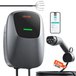 VEVOR 22 kW trīsfāžu elektroautomobiļu uzlādes stacija ar Type 2 savienotāju, 7,5 m kabeli, 400 V, 32 A, lietotnes attālināto vadību, LED indikatoru un IP65