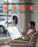 VEVOR 22 kW trīsfāžu elektroautomobiļu uzlādes stacija ar Type 2 savienotāju, 7,5 m kabeli, 400 V, 32 A, lietotnes attālināto vadību, LED indikatoru un IP65