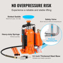 VEVOR pneumaatiline hüdrauliline pudelitõstuk 20 t, 265-500 mm tõstevõime, käepidemega ja õhupumbaga - autodele, veoautodele, matkaautodele ja tööstuslikele rakendustele.