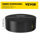 VEVOR ainavu apmale, 254 mm augstums, 45,7 m kopējais garums, pārstrādāta HDPE spirālveida terases mala, lokāma dārza un zāliena apmale ainavu veidošanai, pagalmam un dārzam, aizsardzībai pret nezāļu izplatīšanos, melna