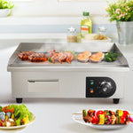 VEVOR elektriskā galda grilēšanas plīts, 3000 W, 53 cm, plakana grilēšanas virsma