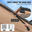 VEVOR 3 x 3 m outdoor retractable pergola with parasol, with heavy aluminium alloy frame, beige