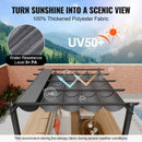 VEVOR 3 x 3 m outdoor retractable pergola with parasol, with heavy aluminium alloy frame, grey