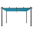 VEVOR 3 x 4 m āra izvelkama lapene ar saulessargu, ar smagās konstrukcijas alumīnija sakausējuma rāmi, zila