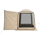 VEVOR sietveida lapene-telts SUV aizmugures durvīm, 183 × 183 × 220 cm, uznirstoša telts 4–6 personām, pārnēsājama nojume ar sieta sāniem un pārnēsāšanas somu, piemērota auto kempingam, dārzam un āra aktivitātēm, bēša