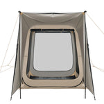 VEVOR sietveida lapene-telts SUV aizmugures durvīm, 183 × 183 × 220 cm, uznirstoša telts 4–6 personām, pārnēsājama nojume ar sieta sāniem un pārnēsāšanas somu, piemērota auto kempingam, dārzam un āra aktivitātēm, bēša