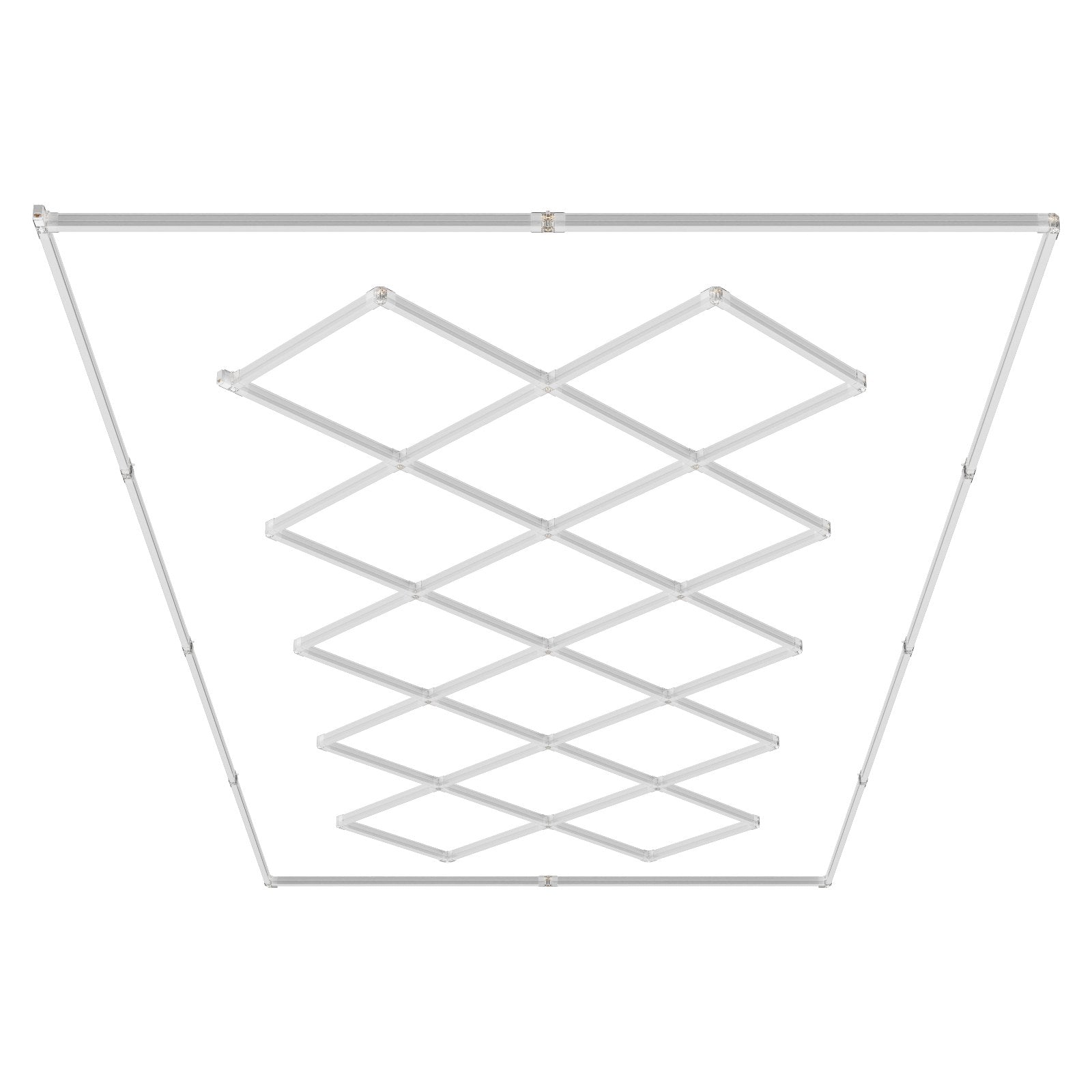 VEVOR kvadrātveida LED garāžas apgaismojums, 88 000 lm, 14 sekciju spilgts apgaismojums auto detaļu darbnīcām, 4840 x 2433 x 42 mm, auksti balta gaisma 6500K