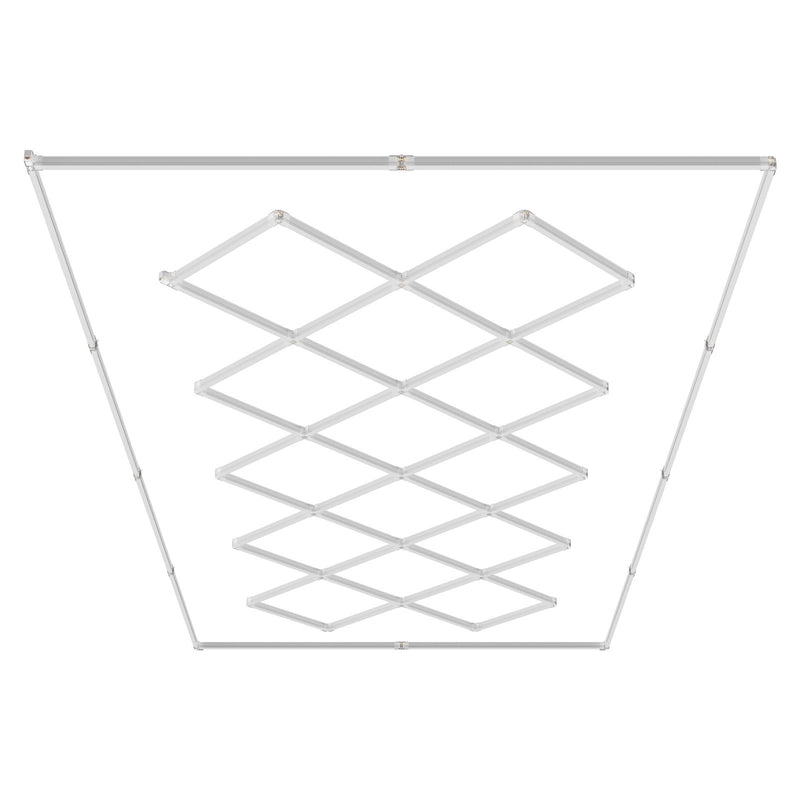 VEVOR kvadrātveida LED garāžas apgaismojums, 88 000 lm, 14 sekciju spilgts apgaismojums auto detaļu darbnīcām, 4840 x 2433 x 42 mm, auksti balta gaisma 6500K