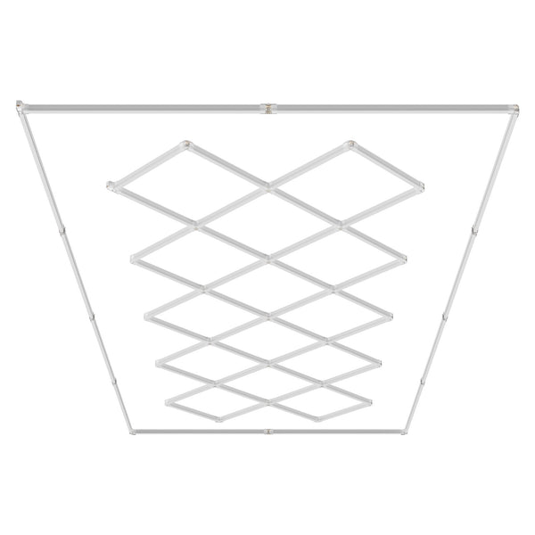 VEVOR kvadrātveida LED garāžas apgaismojums, 88 000 lm, 14 sekciju spilgts apgaismojums auto detaļu darbnīcām, 4840 x 2433 x 42 mm, auksti balta gaisma 6500K