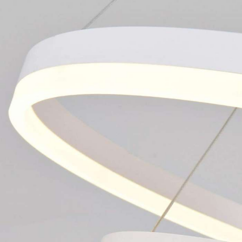 4 Ring Led Round Ceiling Chandelier White 1000+800+600+400mm 140W (16000Lm) With Remote Control And APP