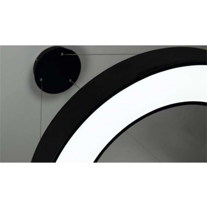 Круглая светодиодная потолочная панель черная 400 мм 30 Вт (3600 лм) с пультом ДУ и приложением