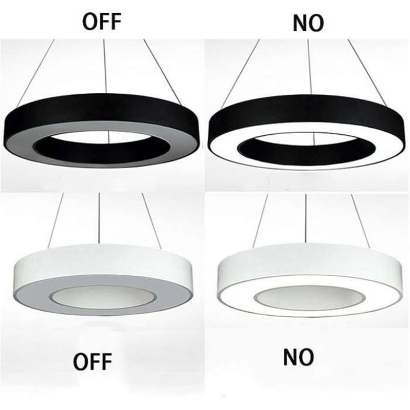 Round LED Ceiling Panel Black 400mm 30W (3600Lm) With Remote Control And Application