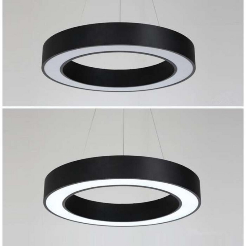 Apaļš LED Griestu Panelis Melns 400mm 30W (3600Lm) Ar Tālvadības Pulti Un Aplikāciju