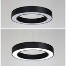 Apaļš LED Griestu Panelis Melns 400mm 30W (3600Lm) Ar Tālvadības Pulti Un Aplikāciju