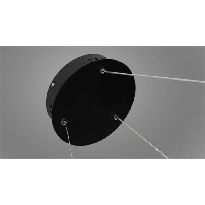 Светодиодная круглая потолочная панель черная 600 мм 52 Вт (6200 лм) с пультом дистанционного управления и приложением