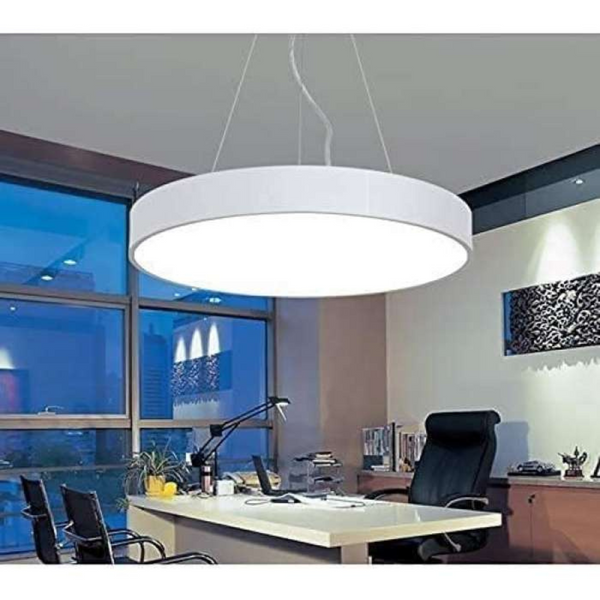 Led Round Ceiling Chandelier White 400mm 28W (3300Lm) With Remote Control And APP