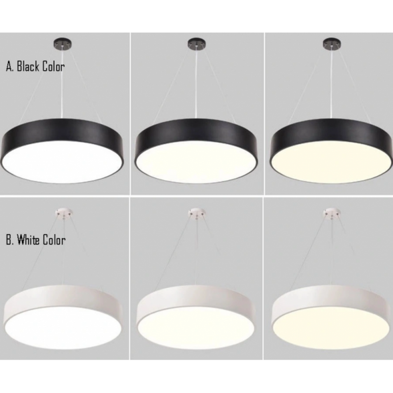 Led Round Ceiling Chandelier White 500mm 35W (4200Lm) With Remote Control And APP