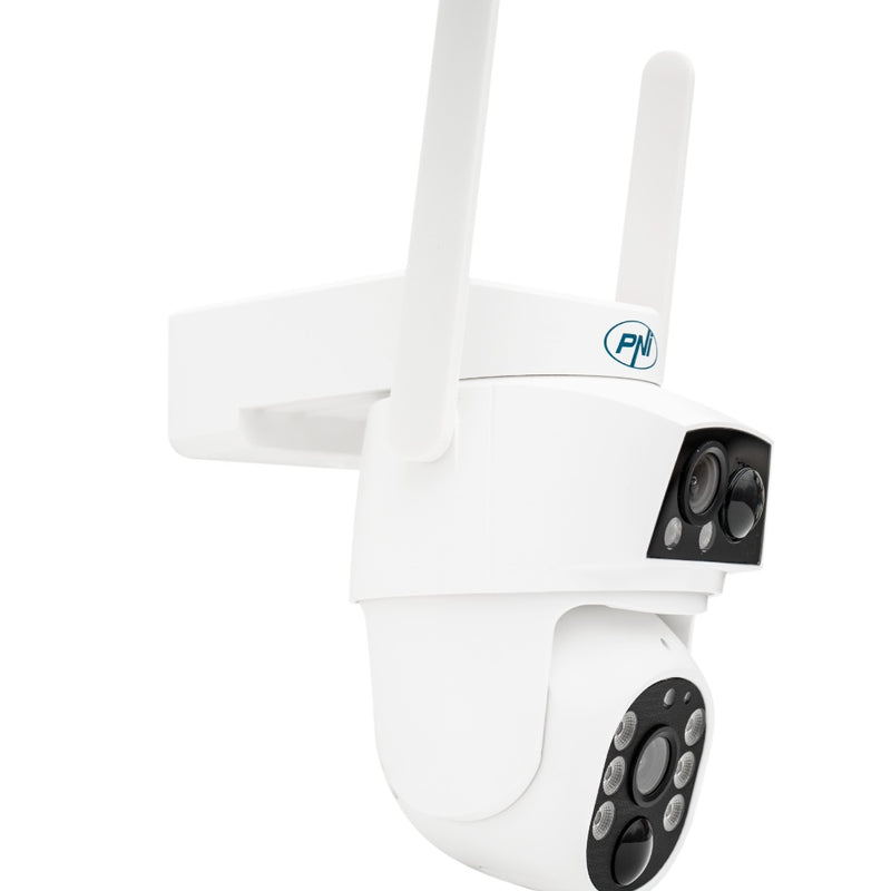Камера видеонаблюдения PNI IP794 с Wi-Fi, PTZ, двумя объективами 2Мп + 2Мп, солнечной панелью 5,5Вт, аккумулятором 8000мАч.