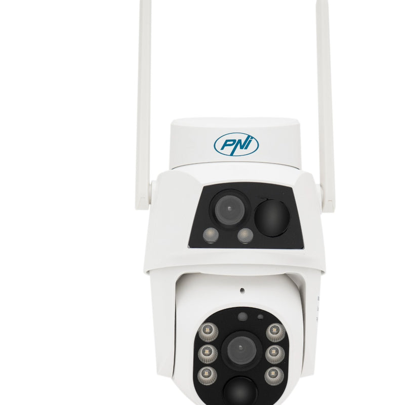 Камера видеонаблюдения PNI IP794 с Wi-Fi, PTZ, двумя объективами 2Мп + 2Мп, солнечной панелью 5,5Вт, аккумулятором 8000мАч.