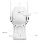 Камера видеонаблюдения PNI IP794 с Wi-Fi, PTZ, двумя объективами 2Мп + 2Мп, солнечной панелью 5,5Вт, аккумулятором 8000мАч.