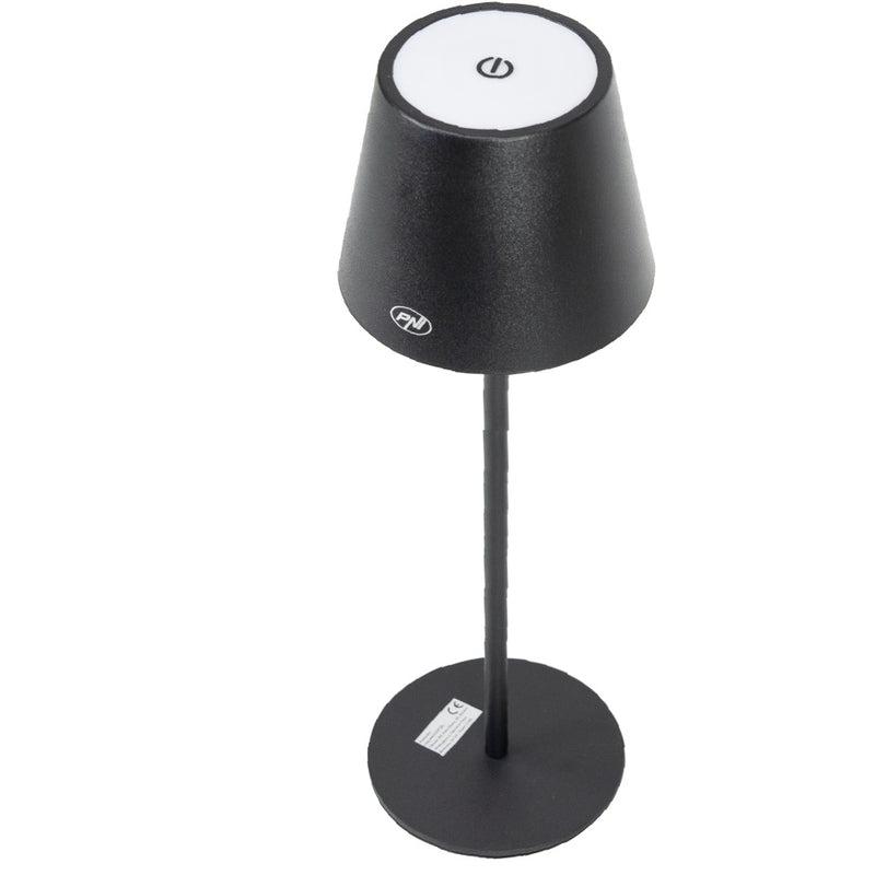 PNI LED desk lamp, 2.5 W, 1200 mAh battery, USB-C charging, 150 lm, warm white 3000 K, black