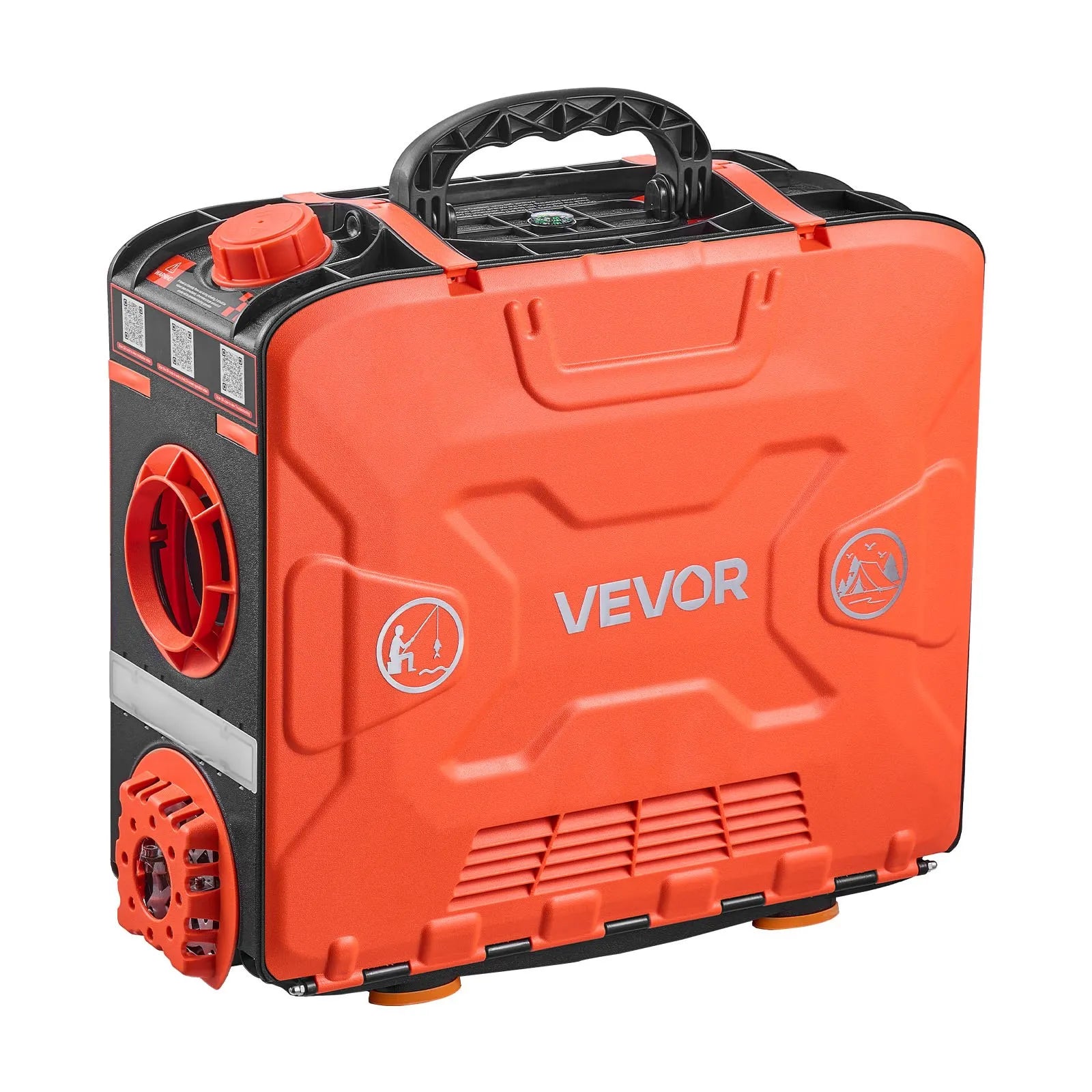 VEVOR 8 kW pārnēsājams dīzeļdegvielas gaisa sildītājs ar 12 V barošanu, integrētu konstrukciju, Bluetooth lietotnes vadību, tālvadības pulti un LCD ekrānu, 4,5 L degvielas tvertni, piemērots automašīnām, busiem, kemperiem un garāžām